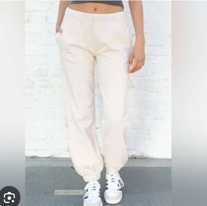 Brandy Melville Men's Light Tan Joggers